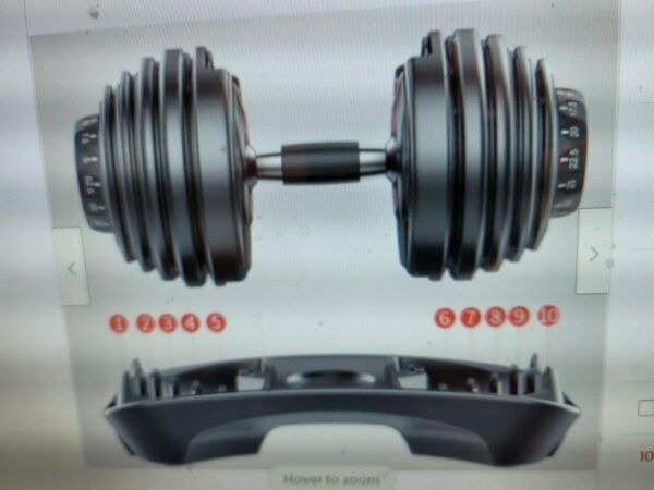 26be7d708df64b31bb2875f597f82a04 2 (Two) New Adjustable Dumbbells 552, A Pair.