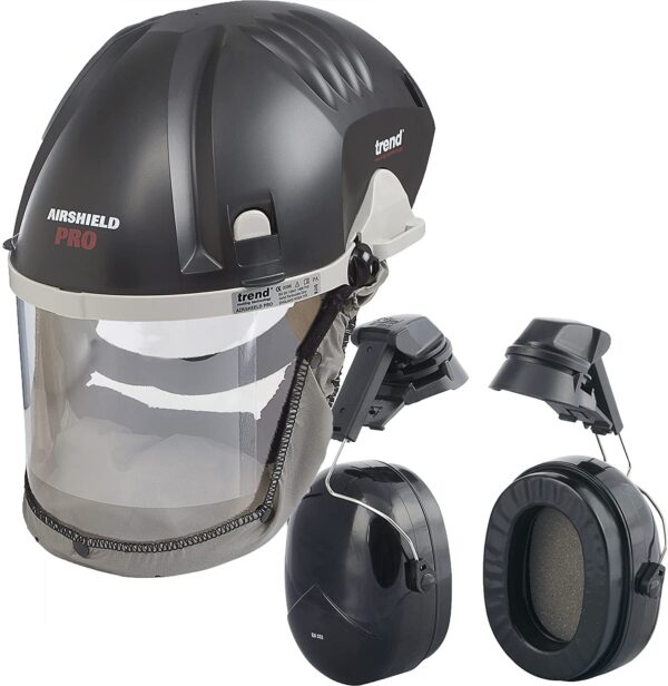 AIR/PRO Respirator and Face Shield Protection, Black, 230V