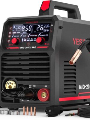 135Amp MIG Welder,110V Flux Core Welder Flux MIG/Lift TIG/Stick 3-in-1 Large LED Digital Display Welding Machine IGBT Inverter Welder FLUX-135PRO