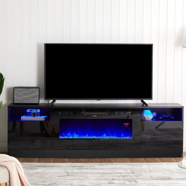 2704ad5ba3d143b7bfc9dd790d8f0a71 Amerlife Fireplace TV Stand with 36′′ Electric Fireplace, LED Light Entertainment Center