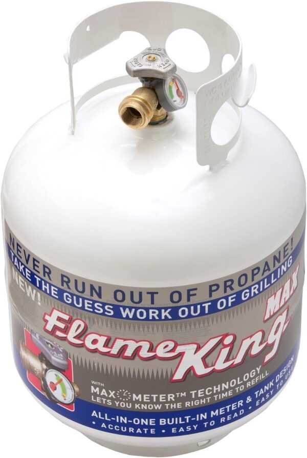 Pound Steel Propane Tank Cylinder with OPD Valve and Built-in Gauge, 20 lb Vertical-Flame King