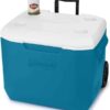Chiller Series 60qt Wheeled Insulated Portable Cooler, Ice Retention Hard Cooler with Heavy Duty Wheels and Handle