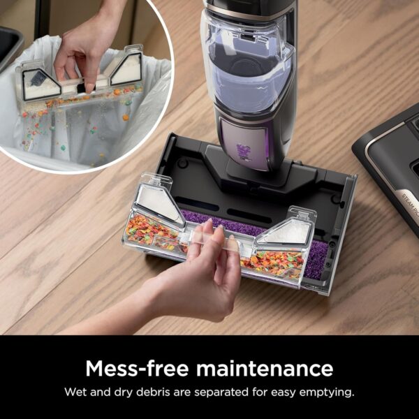 Steam Pickup 3-in-1 Steam Mop Picks Up Debris, Deep Scrubs, & Steam Sanitizes – All At Once, Lightweight Steam Cleaner for Home with Sealed Hard Floors like Hardwood, Tile & Laminate, SD201