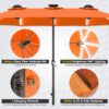 15ft Patio Umbrella with Solar Lights, Large Double Umbrella Outdoor, Rectangle 180”x106” Umbrellas with 156 PCS LED Lights and Crank Handle for Backyard Deck Pool Shade in Black(1.9′′ Pole)