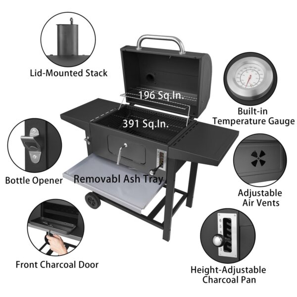 CD1824AC 24-Inch Charcoal Grill, with Cover