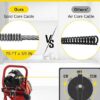 Electric Drain Cleaner Machine by [Brand], 75 Ft x 3/8 Inch, Fits 1-4 Inch Pipes, Portable with 4 Cutters, Powerful Plumbing Tool for Clogs