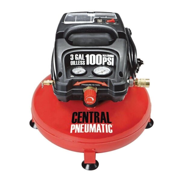 28481f644a644b8cb7c0e5f460c293b1 3 gal. 1/3 100 PSI Oilless Pancake Air Compressor