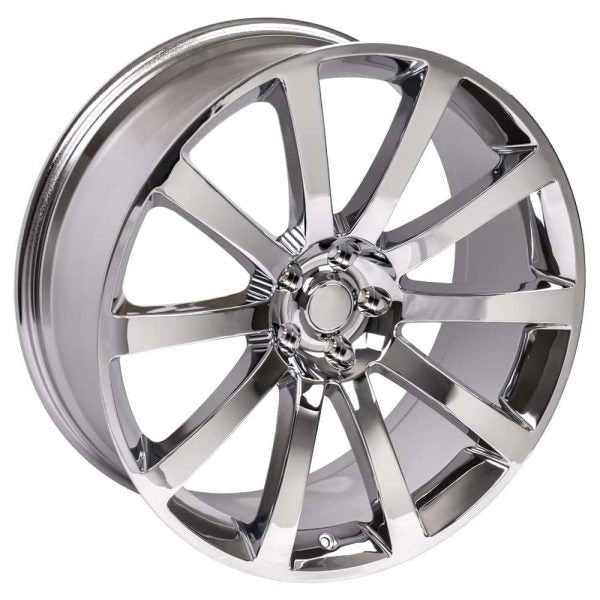286332ad954140e88f2ebb5d5010b65c 20 9 Wheel Fits Dodge, Chrysler 300 SRT Style Chrome Rim, Hollander 2253 SET