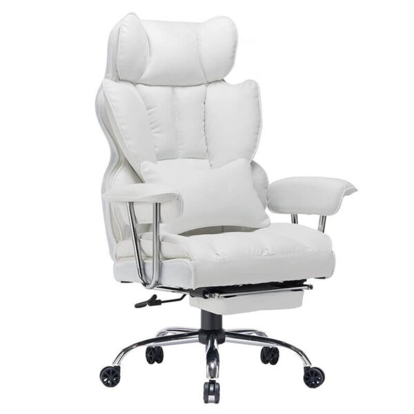 2898f6cd0f714422963a816585900b71 Leather Office Computer Chair (Executive Office Chair with Leg Rest and Lumbar Support)
