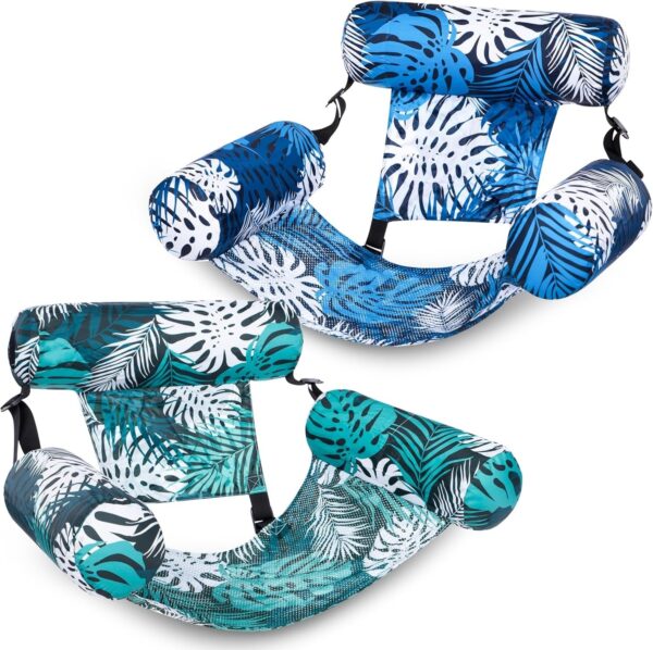 289b7e6ca91540168f06e9ab145900ec SLOOSH Inflatable Pool Floats Adult,2 Packs Floating Lounge Chairs,Blow up Pool Noodles for Adult Heavy Duty,Floating Chair for Party Summer Water Beach Lake Fun