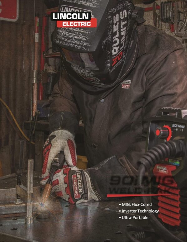 90i FC Flux Core Wire Feed Weld-PAK Welder, 120V Welding Machine, Portable w/Shoulder Strap, Protective Metal Case, Best for Small Jobs, K5255-1