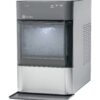 Countertop Nugget Ice Maker | Ice Machine with WiFi Connectivity | Smart Home Kitchen Essentials | Black Stainless