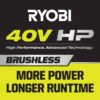 RY40760-AC 40V HP Brushless 9 in. Edger w/ Extra Edger Blade, 4.0 Ah Battery and Charger