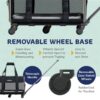 Quilted Chariot PRO Pet Carrier With Removable Wheels and Double Telescopic Handle