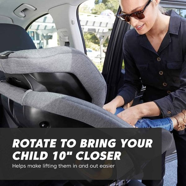 28d906b37be14e47855e31efe822134a Baby Jogger City Turn Rotating Convertible Car Seat | Unique Turning Car Seat Rotates for Easy in and Out, Pike