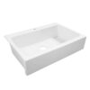 SINKOLOGY Josephine 34 in. 1-Hole Quick-Fit Farmhouse Apron Front Drop-in Single Bowl Crisp White Fireclay Kitchen Sink