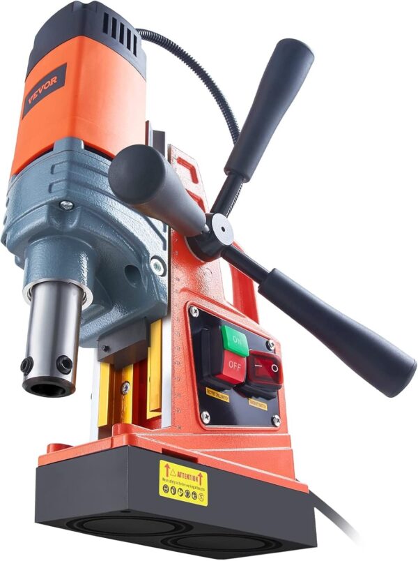 Mag Drill Press, 1550W 2′′ Boring Diameter, 2922lbf Power Magnetic Drill, 500 PRM, 10-Speed, Electric Drilling Machine for Metal Surface, Industrial and Home Improvement