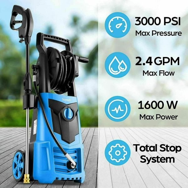 2925e6cea8b9450ebb21d3f92b46aeda Electric Pressure Washer 3000PSI, 2.4GPM High Power Washer Cleaner NEW