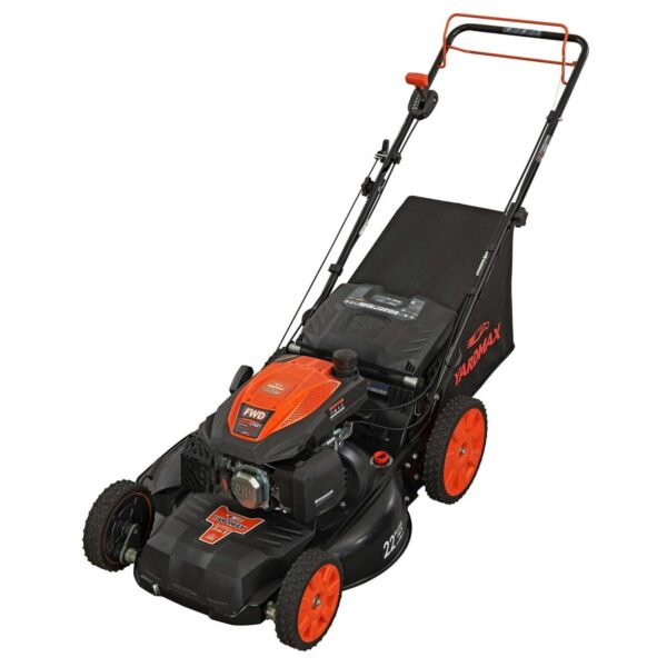 2935aee6d3a140b89db13729ea908d1b YG2860 22′′ 201cc 3-in-1 Gas Self-Propelled Lawn Mower with CVT and High Wheels
