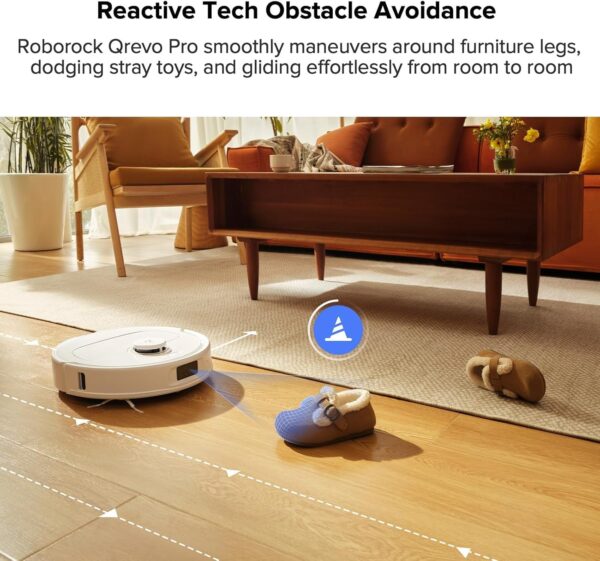 298ca1dd80634b41b21b79fa738c0253 Qrevo Pro Robot Vacuum and Mop with FlexiArm Design Edge Mopping, Dynamic Hot Water Mop Washing and Auto Mop Drying, Intelligent Dirt Detection, 7,000 Pa Suction, Ideal for Carpets