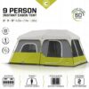 Core 9 Person Instant Cabin Tent – 14′ x 9′, Green (40008)