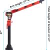 1100lb Folding Dismountable Household Hoist Truck Crane with Electric Hoist (110V) – 880lb Pulling Force, Jib Cranes for Factory, Warehouse, Construction