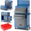 Tool Chest 8-Drawer | 42” Large Rolling Tool Chest with Wheels | Detachable Top Metal Tool Box | Garage Storage Cabinet for Repair Room,Warehouse | Rolling Tool Box with Hooks,Liners,Tray Divider