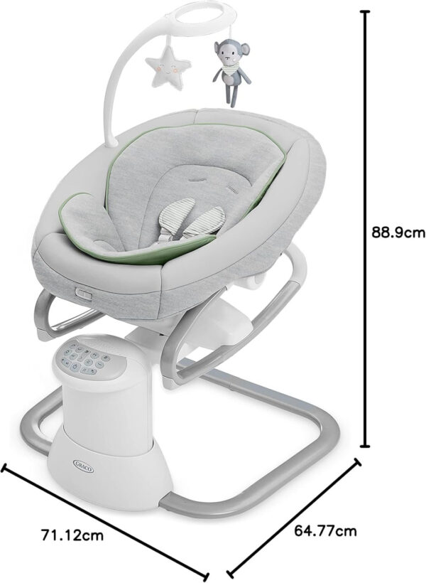 Soothe My Way with Removable Rocker, Madden – Versatile Baby Swing & Portable Rocker
