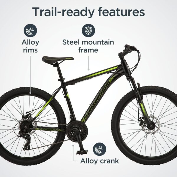 2a87c1cc8d5f40e9b05e7ef1c213292c Schwinn Sidewinder Mountain Bike, 26-inch Wheels, 21 Speeds, Mens Style, Black