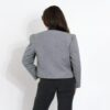 Black white wool blazer