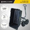 Heavy Duty Poly Utility Dump Wagon Garden Cart w/Pneumatic Tires, 6 Cu Ft – 1200 lb Capacity Outdoor Wheelbarrow for Yard, Landscaping & Gardening, Lawn Tractor or ATV Towable-Gorilla Carts