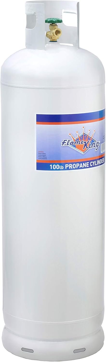 2b0673b0edb949a18f0c7f262bef723e Steel Propane Tank Cylinder with POL Valve and Collar, Great for Mixed Heating Systems, Home fireplaces, Dryers and Grills-Flame King