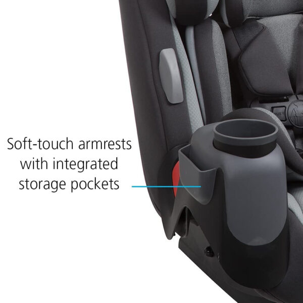 Grow and Go All-in-One Slim Convertible Car Seat, Rear Facing, 5-40 lbs, Forward Facing (30–65 lbs), High Back Booster Seat 40-100 pounds, Aqua Pop