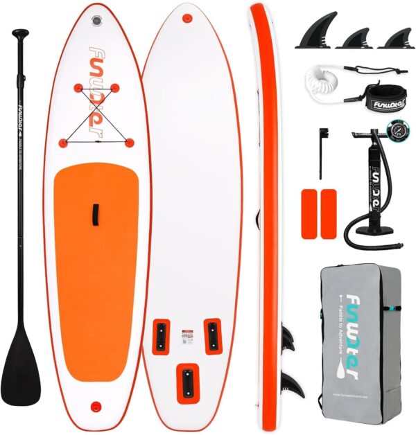 2b5ff8703c39455b829714ab9b44817c FunWater Inflatable Ultra-Light Stand Up Paddle Board for All Skill Levels with Premium SUP Paddleboard Accessories,Non-Slip Comfort Deck for Youth & Adults