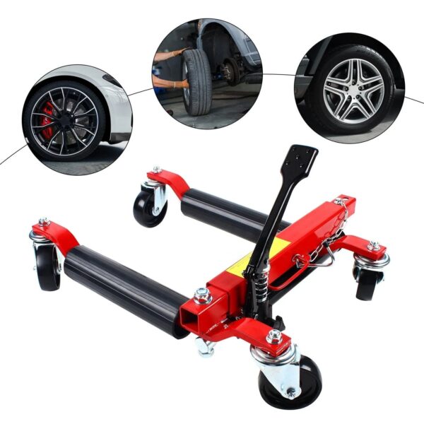 2bc47e3b0535436ab3457f7f9d2a4d74 1500lb HYDRAULIC Positioning Car Wheel Dolly Jack Lift Auto Vehicle Moving Hoist