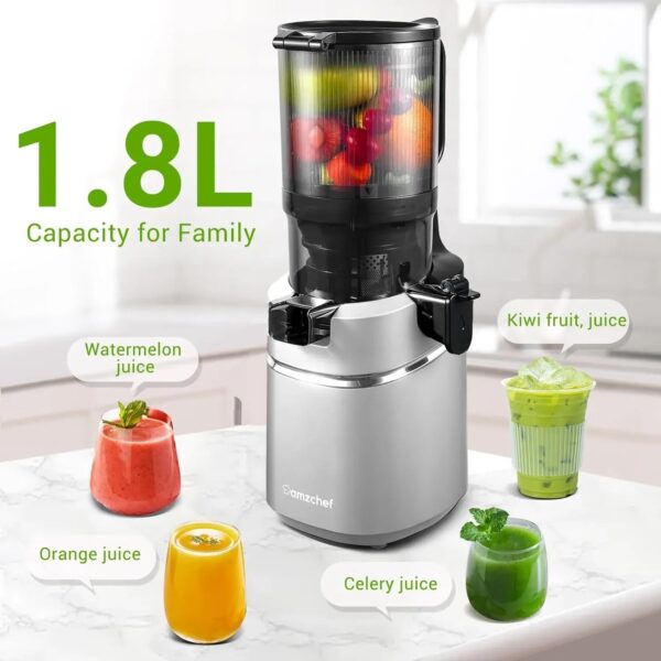 2bec4af501394627bdae0546a1b0b40c Juicer Machines, 5.3-Inch Self-Feeding Masticating Juicer Fit Whole Fruits & Vegetables, Cold Press Electric Juicer Machines with High Juice Yield, Easy Cleaning, BPA Free, 250W