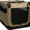 Amazon Basics Folding Soft Crate for Cat, Dog, Rabbit, Portable and Collapsible, 36 Inch, Tan, L 36′′ x 24′′ x 24′′