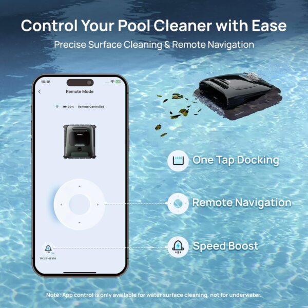 Beatbot AquaSense 2 Pro Cordless Pool Vacuum Robot, Unmatched 5-in-1 Cleaning, Surface Parking, Skims Water Surface with APP Control, Water Clarification, for Pools up to 3,875 Sq.ft �� Emerald Green