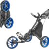 3Wheel Golf Push Cart - Golf Trolley Foldable Collapsible Lightweight Pushcart with Foot Brake - Easy to Open & Close