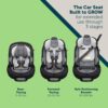 Grow and Go All-in-One Slim Convertible Car Seat, Rear Facing, 5-40 lbs, Forward Facing (30–65 lbs), High Back Booster Seat 40-100 pounds, Aqua Pop