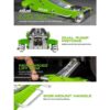A20018 3-Ton Lightweight Aluminum Floor and Car Jack with Quick Rise
