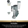 Ninja Pod & Grounds Specialty Single-Serve Coffee Maker, K-Cup Pod Compatible, Brews Grounds, Compact Design, Built-In Milk Frother, 56-oz. Reservoir, 6-oz. Cup to 24-oz. Mug Sizes, Stone, PB051ST