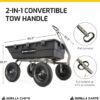 Heavy Duty Poly Utility Dump Wagon Garden Cart w/Pneumatic Tires, 6 Cu Ft – 1200 lb Capacity Outdoor Wheelbarrow for Yard, Landscaping & Gardening, Lawn Tractor or ATV Towable-Gorilla Carts