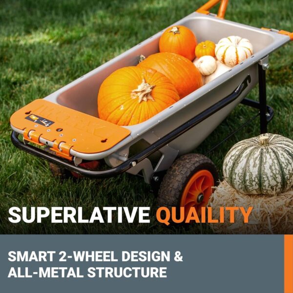 2d2c5e08f6ac493cb3f5d4eda705e574 Worx WG050 8-in-1 Aerocart Garden Cart/Wheelbarrow Heavy Duty/Dolly