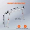 BENTISM Truck Rack Pick up Truck Ladder 17 -29 Height 800 lbs Capacity for Kayak