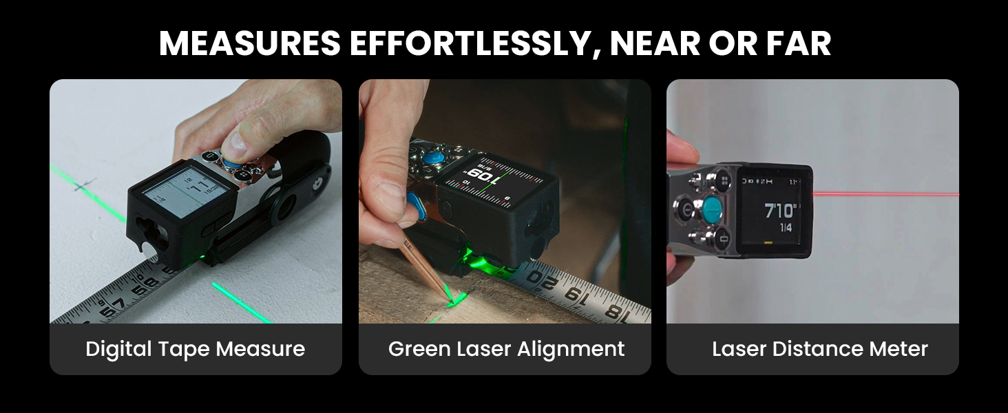 3 in 1 laser tape measure