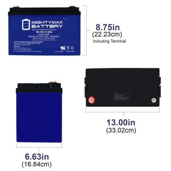 2d6314fda7234aafa766082eed2a536b 12V 100AH GEL Battery Replaces Solar Wind Deep Cycle VRLA 12V 24V 48V