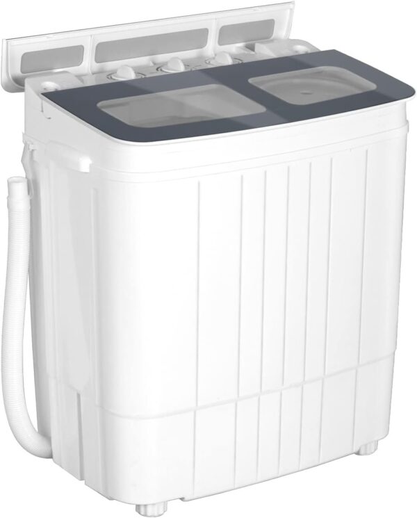 2d842325cde246459bc0e9927c5e6103 Portable Washing Machine – 14.5 lbs Mini Twin Tub Washer & Spin Dryer for Apartments, Dorms, RVs, Camping – Gray/Blue