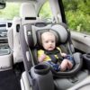 Grow and Go All-in-One Slim Convertible Car Seat, Rear Facing, 5-40 lbs, Forward Facing (30–65 lbs), High Back Booster Seat 40-100 pounds, Aqua Pop