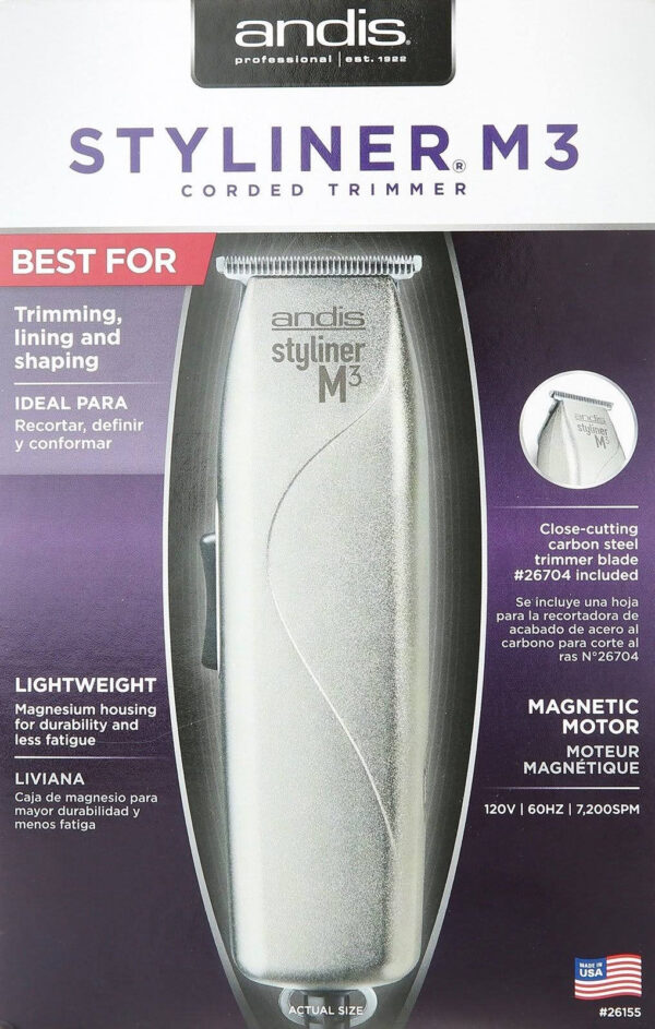 Professional Styliner M3 Magnesium Beard/Hair Trimmer Silver